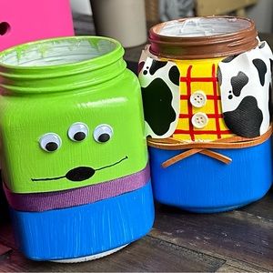 Hand Painted Toy Story Jars